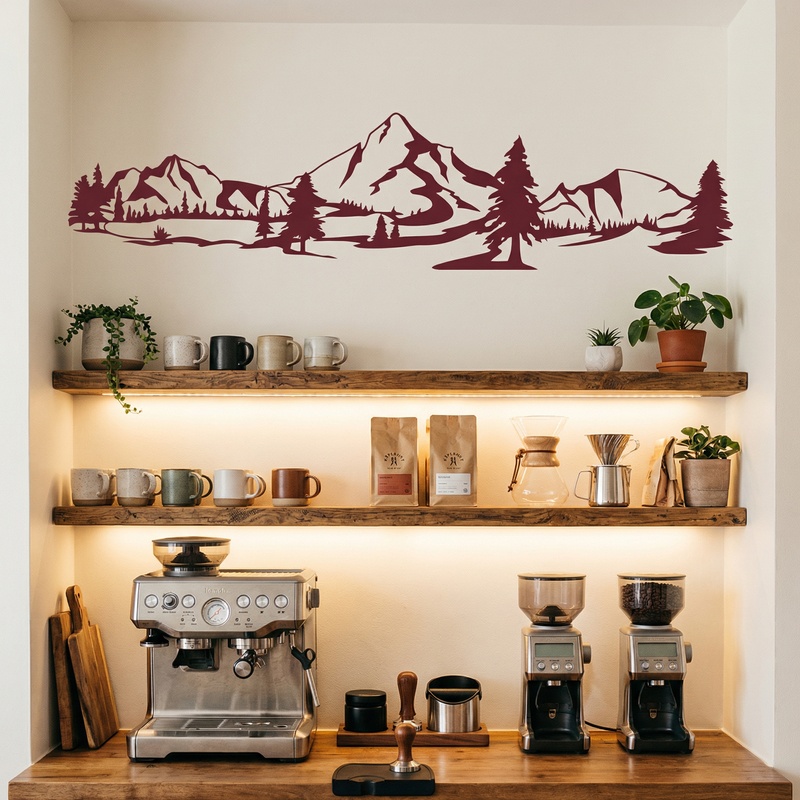 Wall Stickers: Mountains and pines