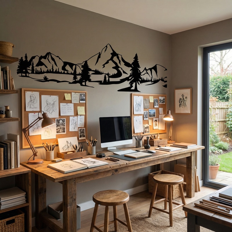 Wall Stickers: Mountains and pines