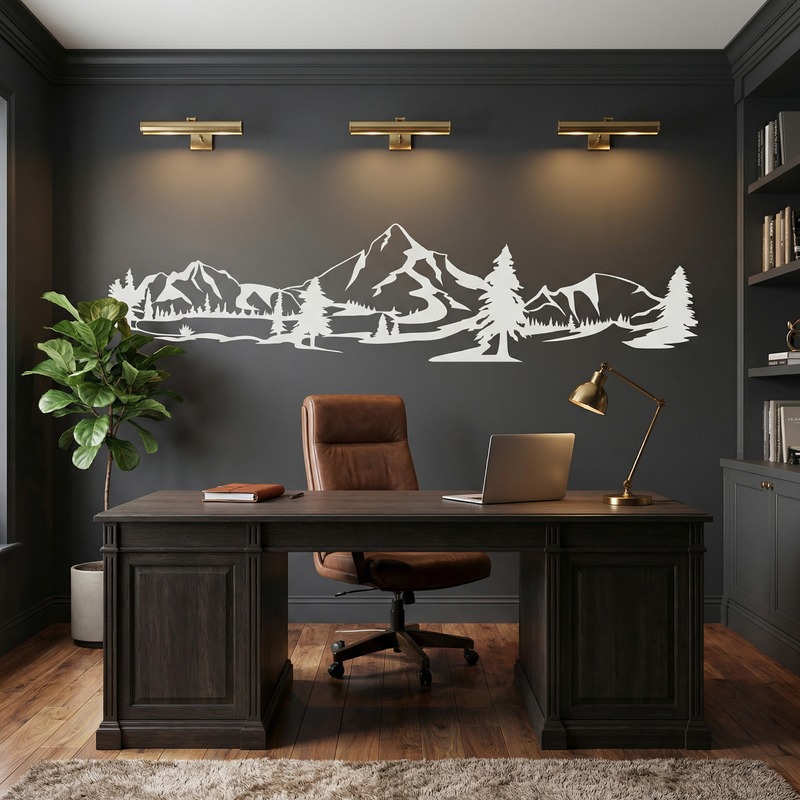 Wall Stickers: Mountains and pines