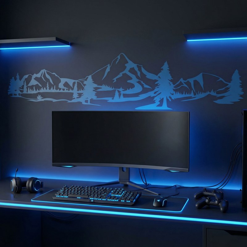 Wall Stickers: Mountains and pines