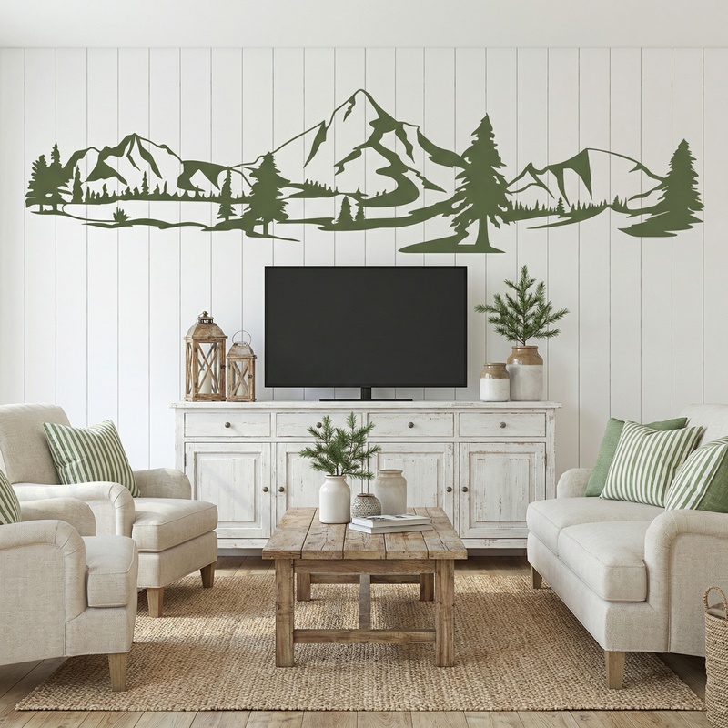 Wall Stickers: Mountains and pines