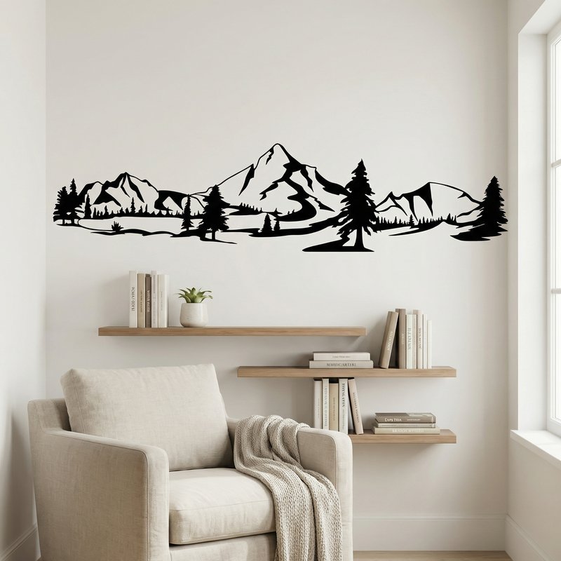 Wall Stickers: Mountains and pines