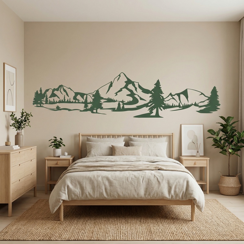 Wall Stickers: Mountains and pines
