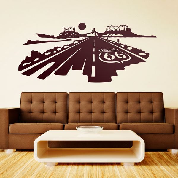 Wall Stickers: Route 66 at sunset