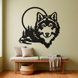Wall Stickers: Wolf with full moon 4