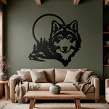 Wall Stickers: Wolf with full moon 8