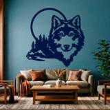Wall Stickers: Wolf with full moon 9