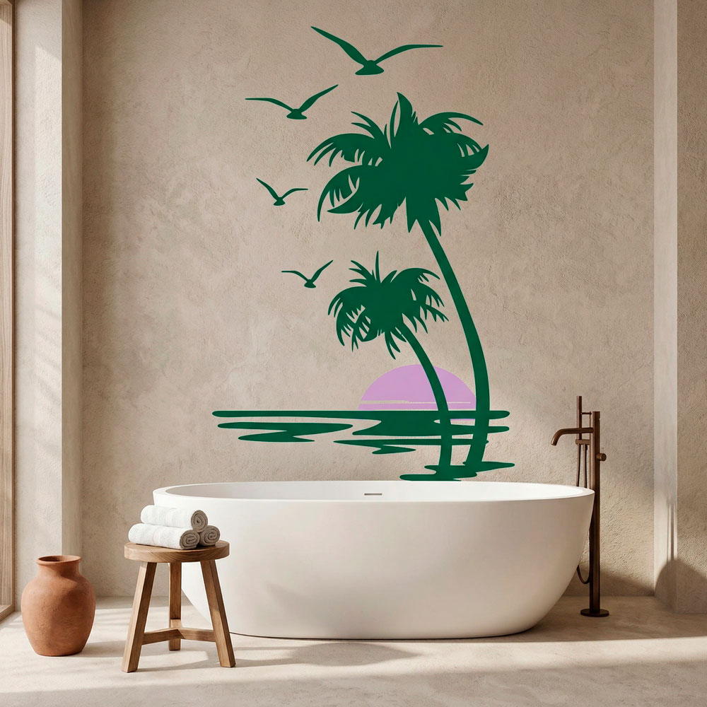 Wall Stickers: Sunset from the shore