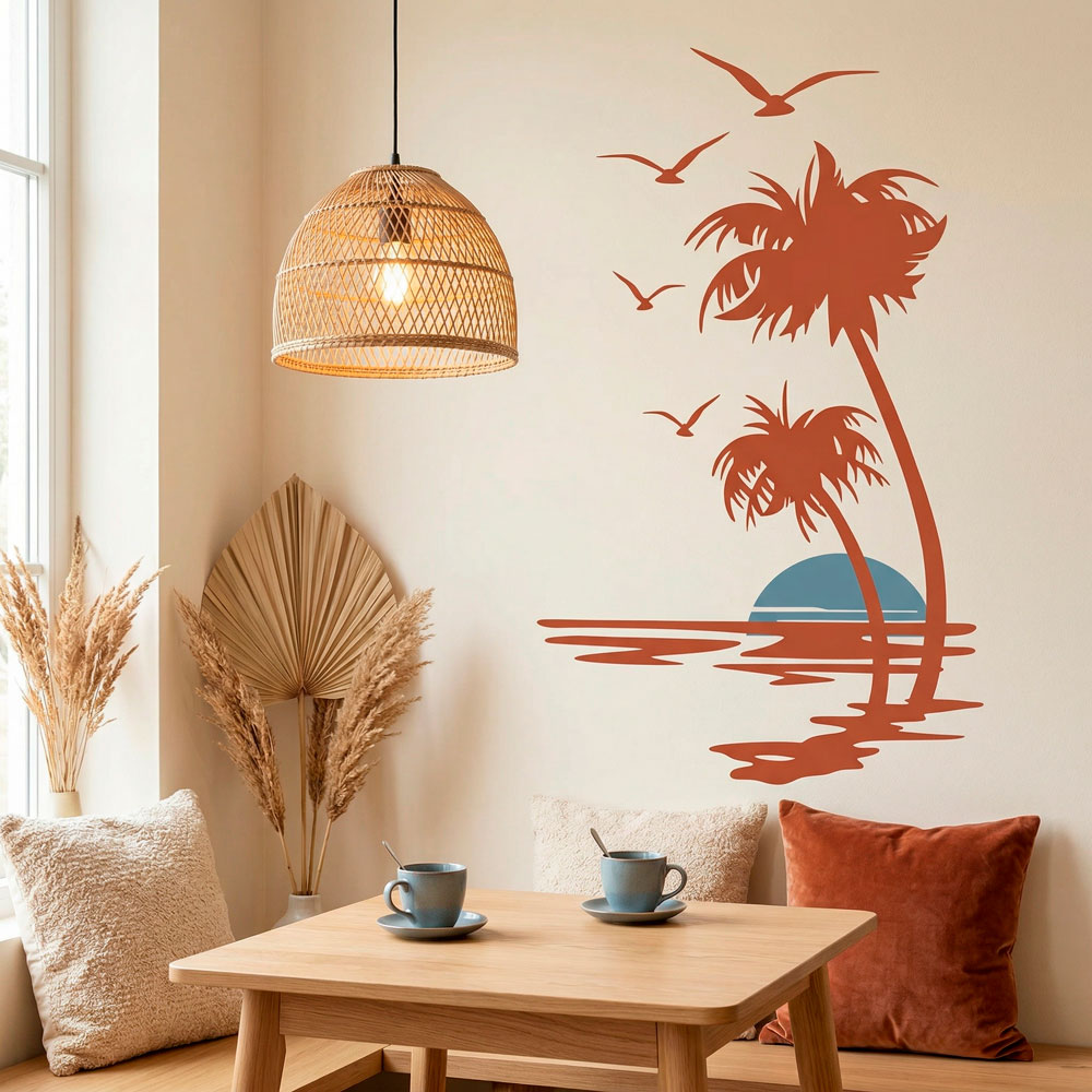 Wall Stickers: Sunset from the shore