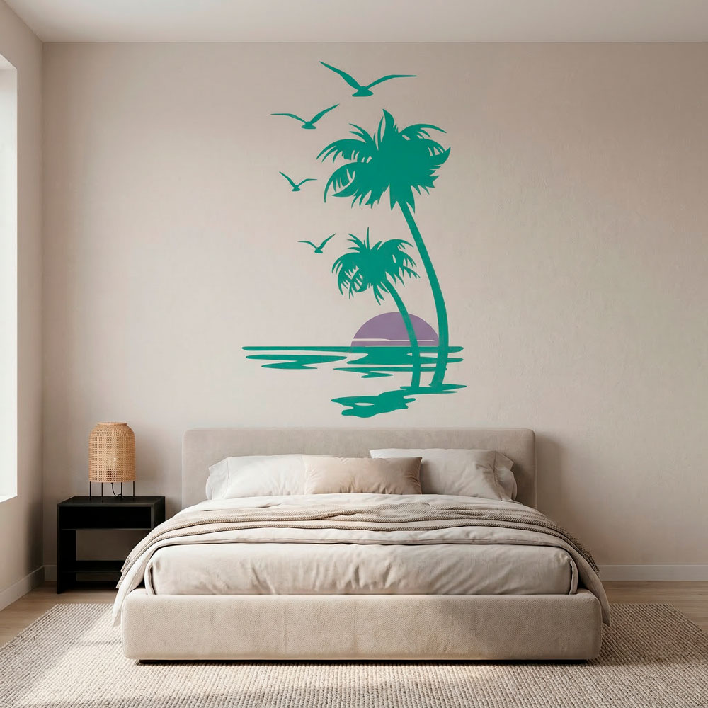 Wall Stickers: Sunset from the shore