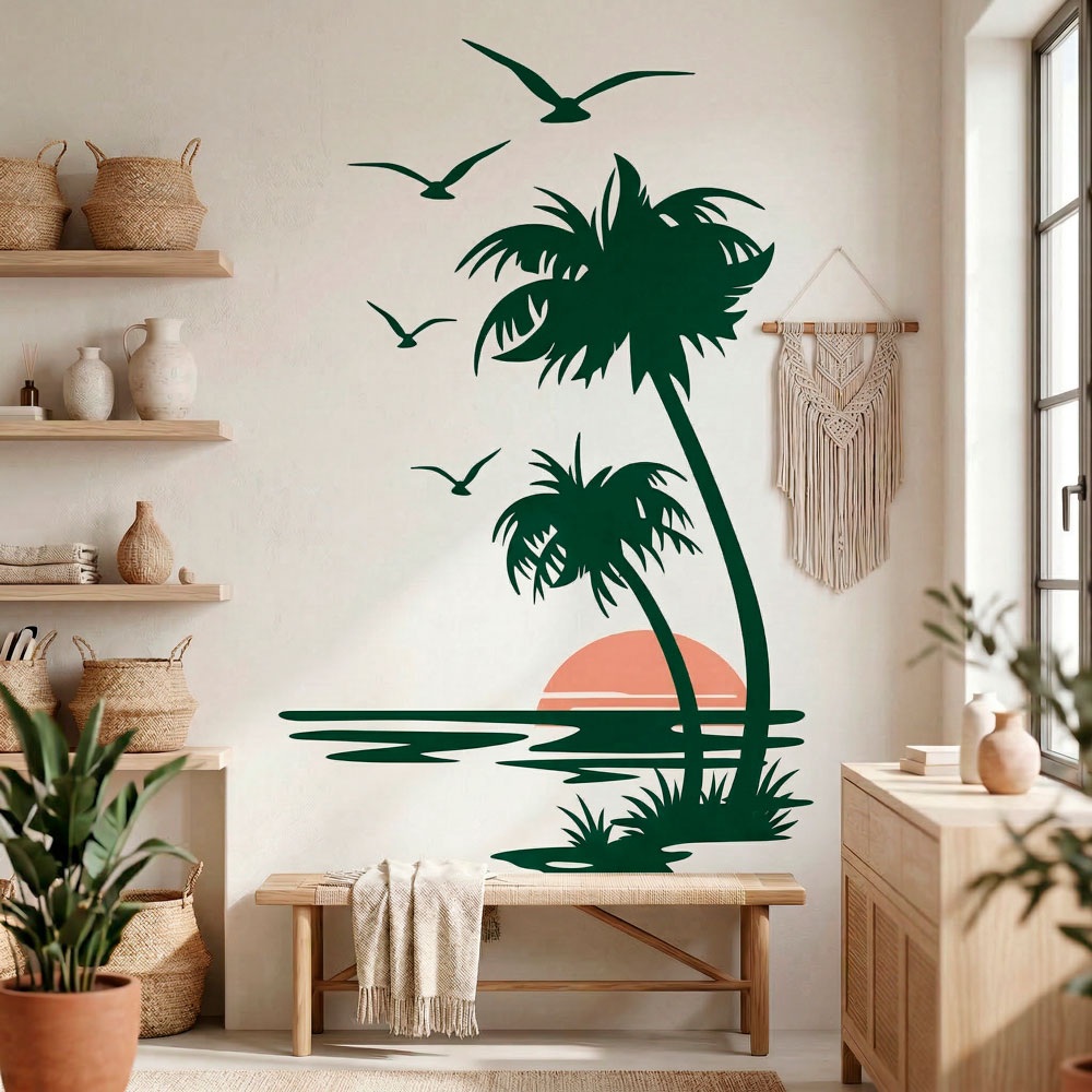 Wall Stickers: Sunset from the shore