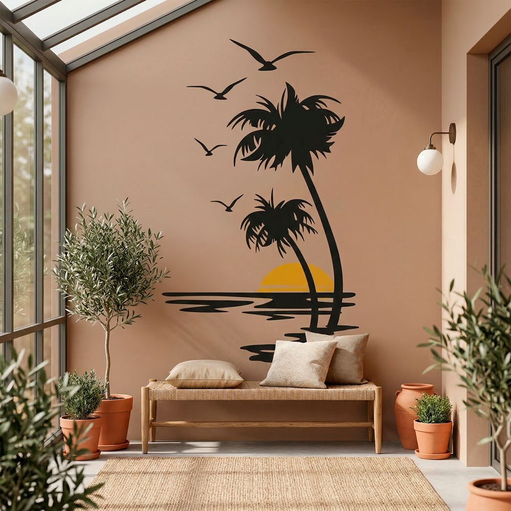 Wall Stickers: Sunset from the shore