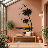 Wall Stickers: Sunset from the shore 3