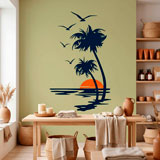 Wall Stickers: Sunset from the shore 4