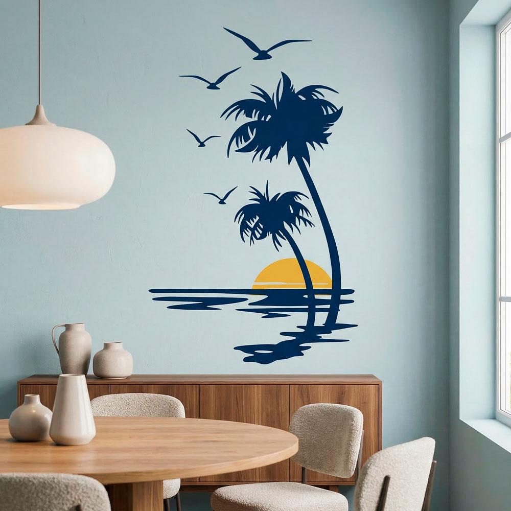 Wall Stickers: Sunset from the shore
