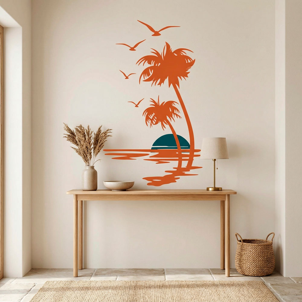 Wall Stickers: Sunset from the shore