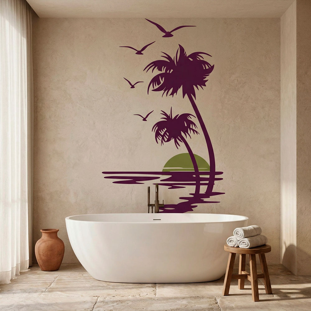 Wall Stickers: Sunset from the shore