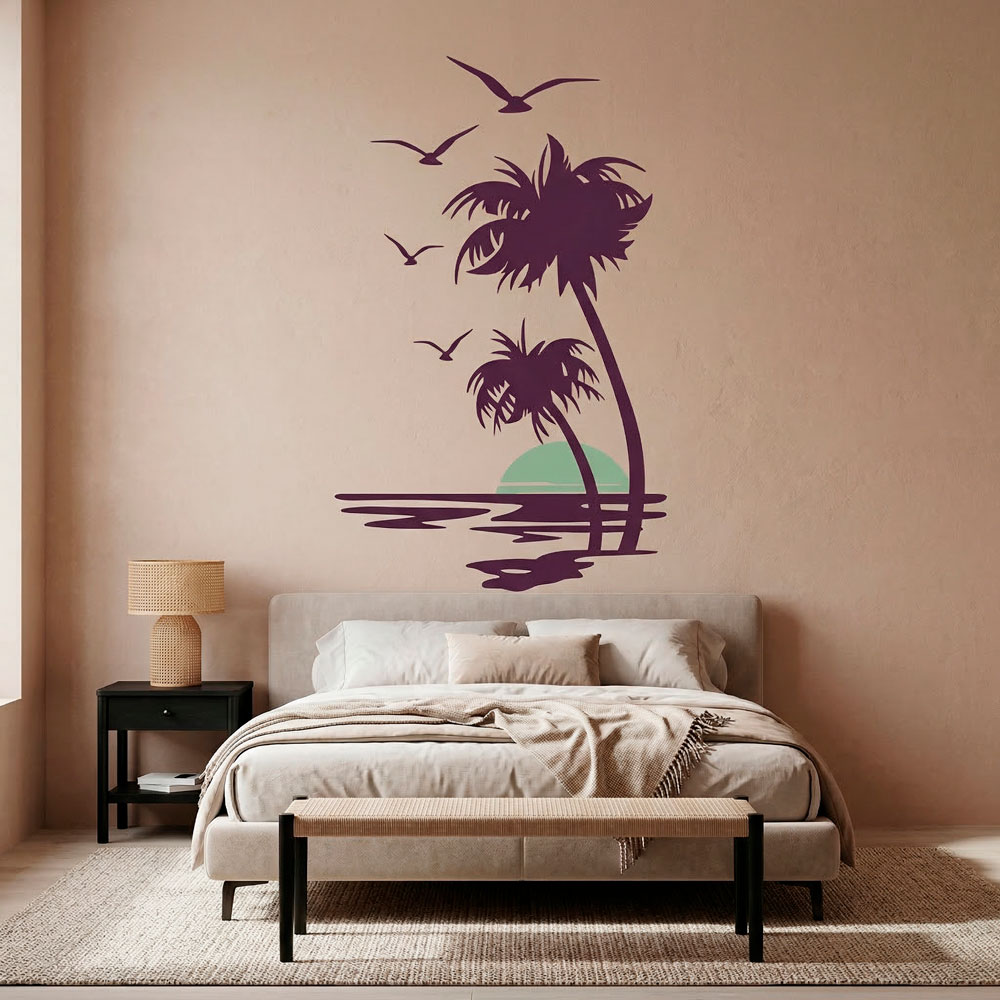 Wall Stickers: Sunset from the shore