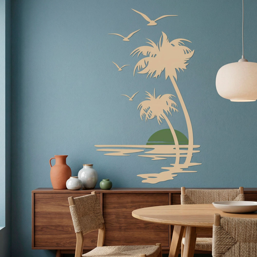 Wall Stickers: Sunset from the shore