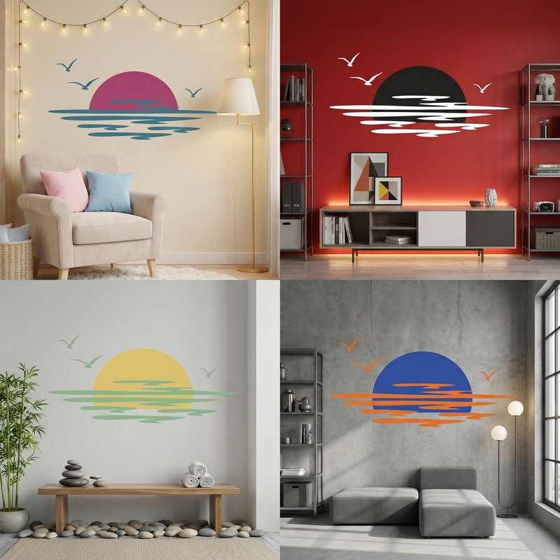 Wall Stickers: Sunset