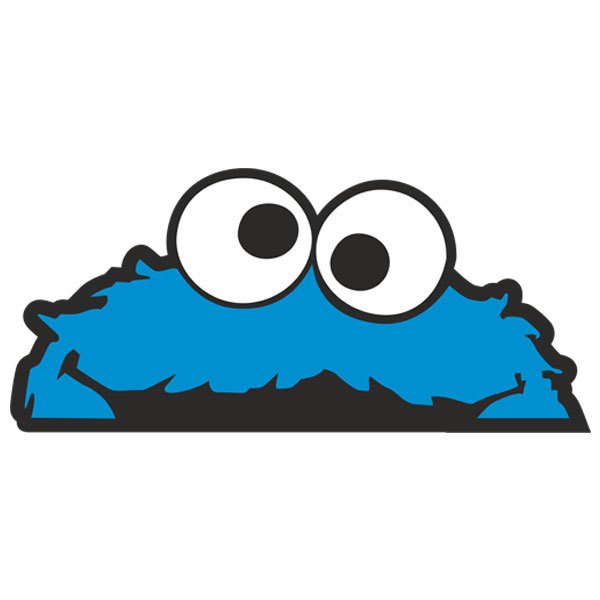 Stickers for Kids: Horizontal biscuit monster