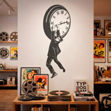 Wall Stickers: Harold Lloyd hanging from the clock 22