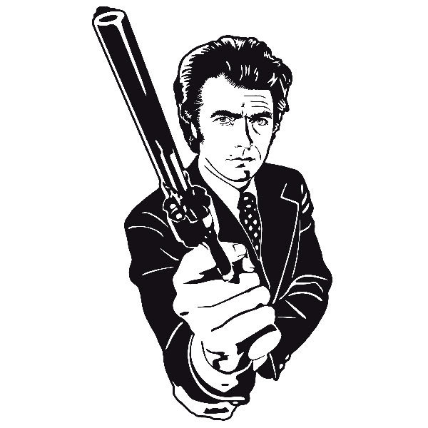 Wall Stickers: Dirty Harry with a gun