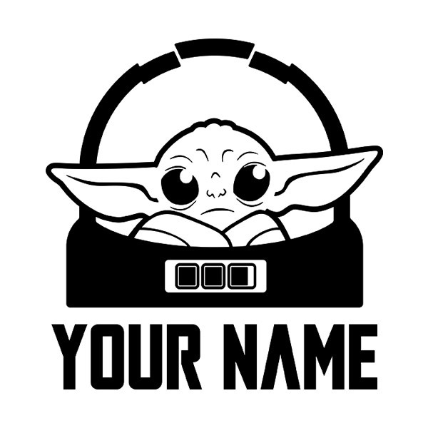 Wall Stickers: Baby Yoda customised