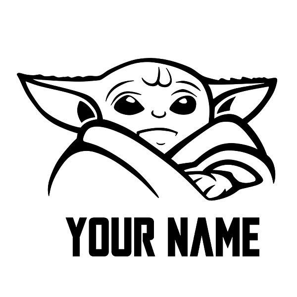 Wall Stickers: Baby Yoda custom concentrate