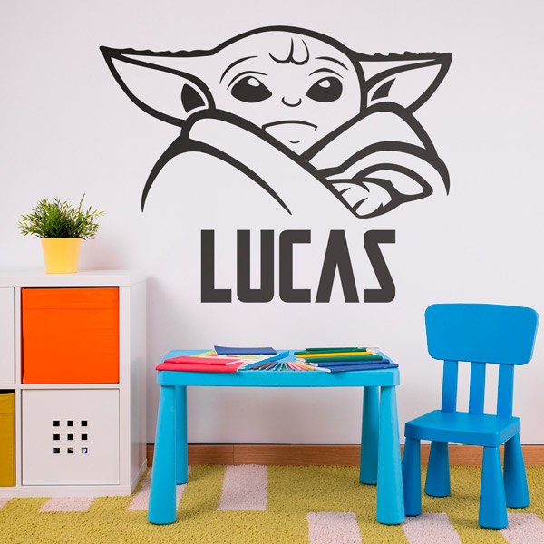 Wall Stickers: Baby Yoda custom concentrate