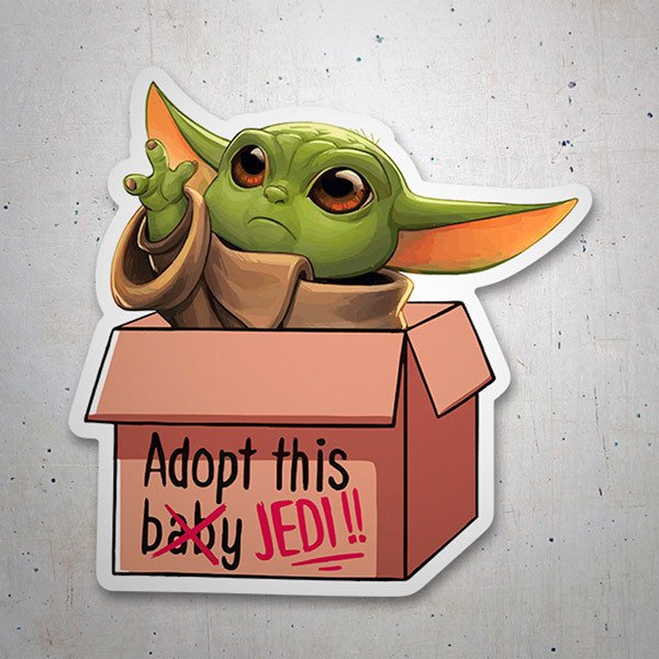 Sticker Baby Yoda Adopt Me Muraldecal Com Sticker Baby Yoda Adopt Me Muraldecal Com