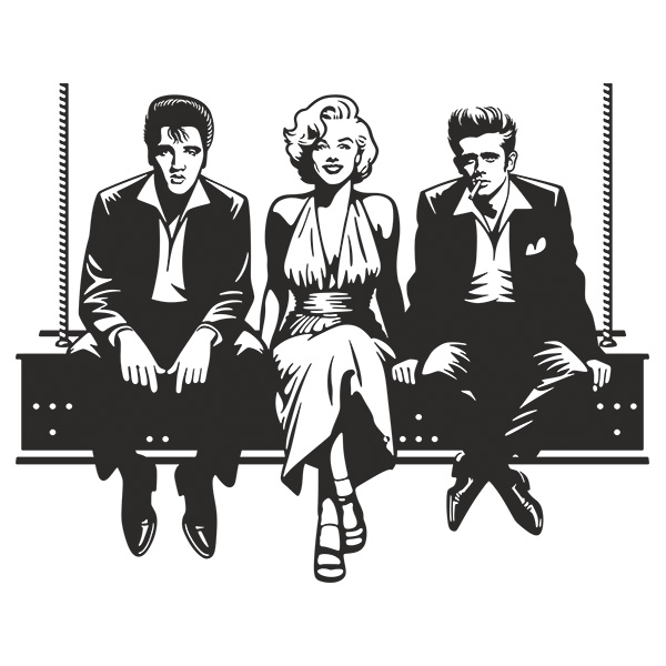 Wall Stickers: Elvis - Marilyn - James