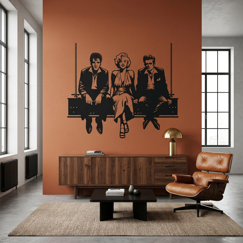 Wall Stickers: Elvis - Marilyn - James