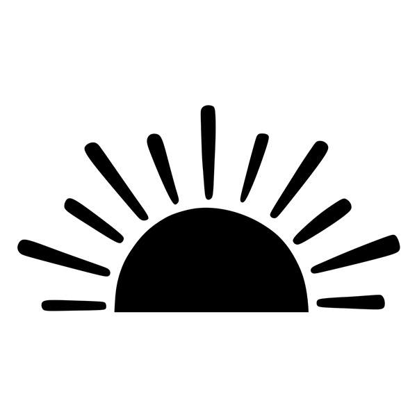 Wall Stickers: Decorative Half Sun