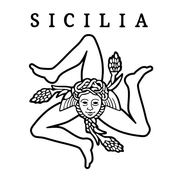 Wall Stickers: Decorative Vinyl of Sicily's Coat of Arms with Tri