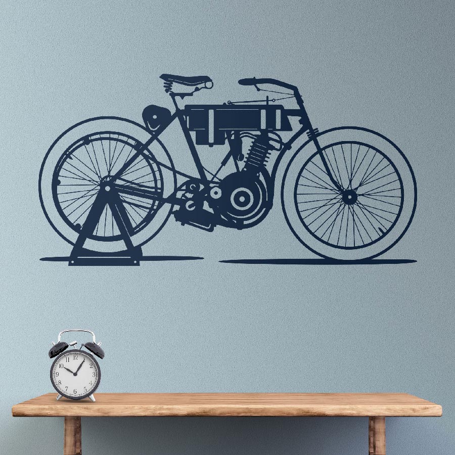 Wall Stickers: Antique Motorcycle Scheme