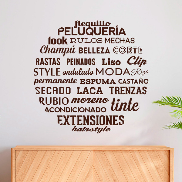 Wall Stickers: Typeface Hairdressing