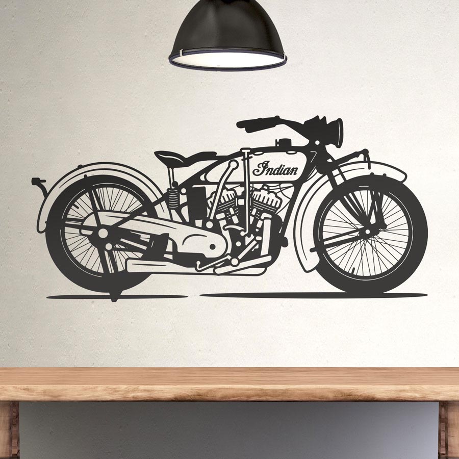Wall Stickers: Classic Indian Motorcycle
