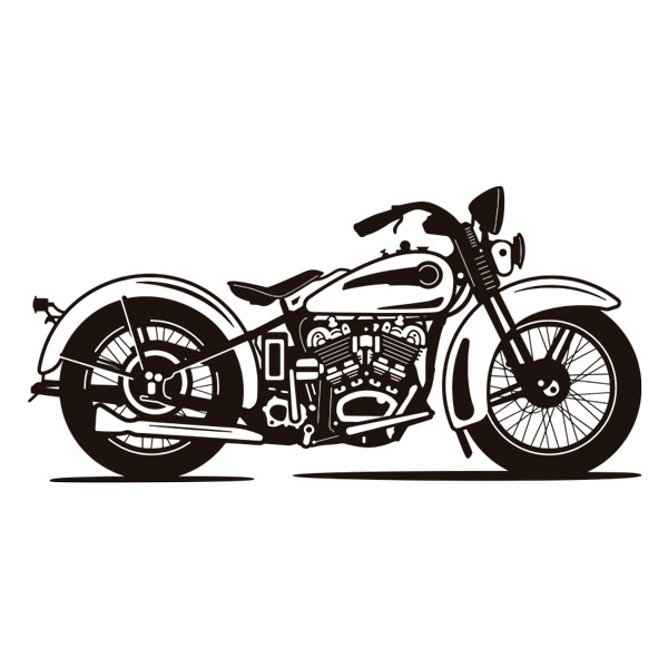 Wall Stickers: Classic Retro Motorcycle