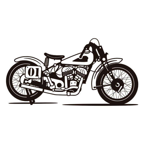 Wall Stickers: Retro Classic Racing Bike