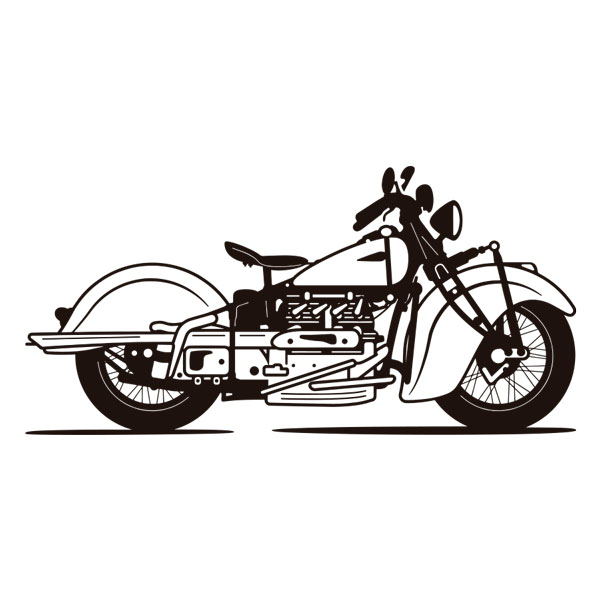 Wall Stickers: Classic Retro Motorcycle