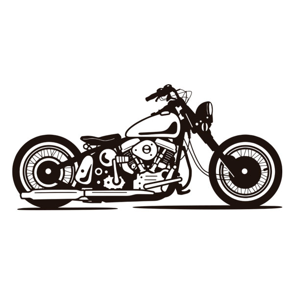 Wall Stickers: Custom Classic Motorcycle