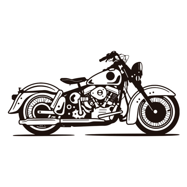 Wall Stickers: Classic Chopper Motorbike
