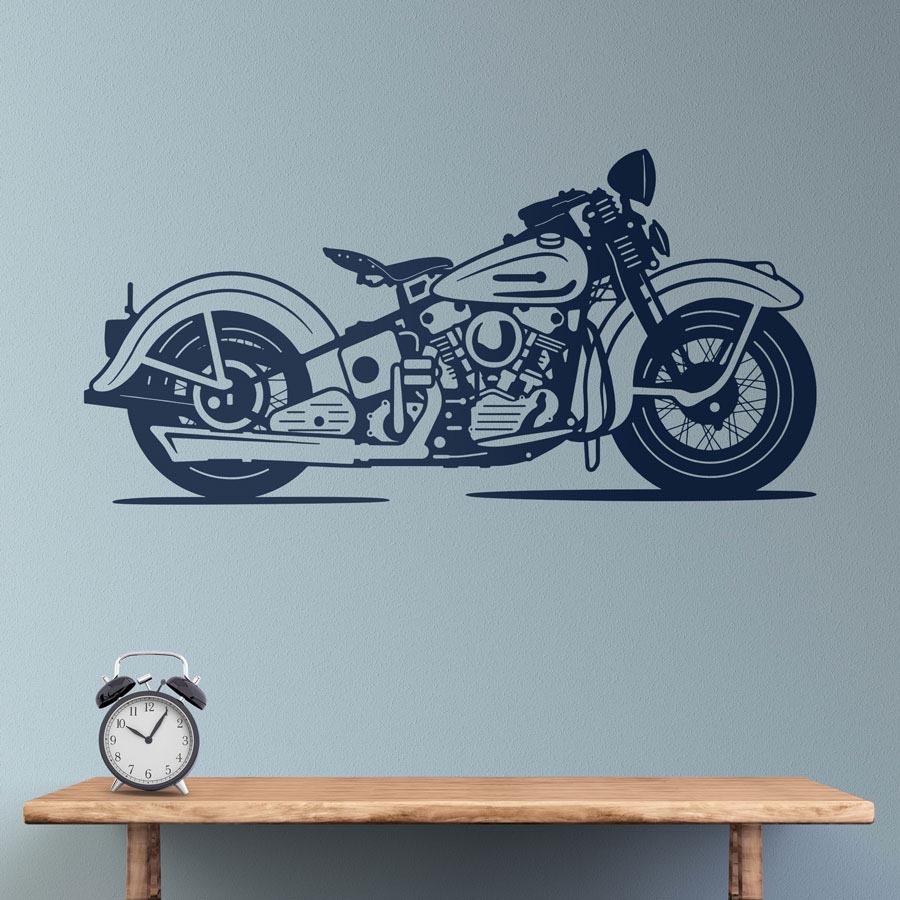 Wall Stickers: Classic Custom Motorcycle