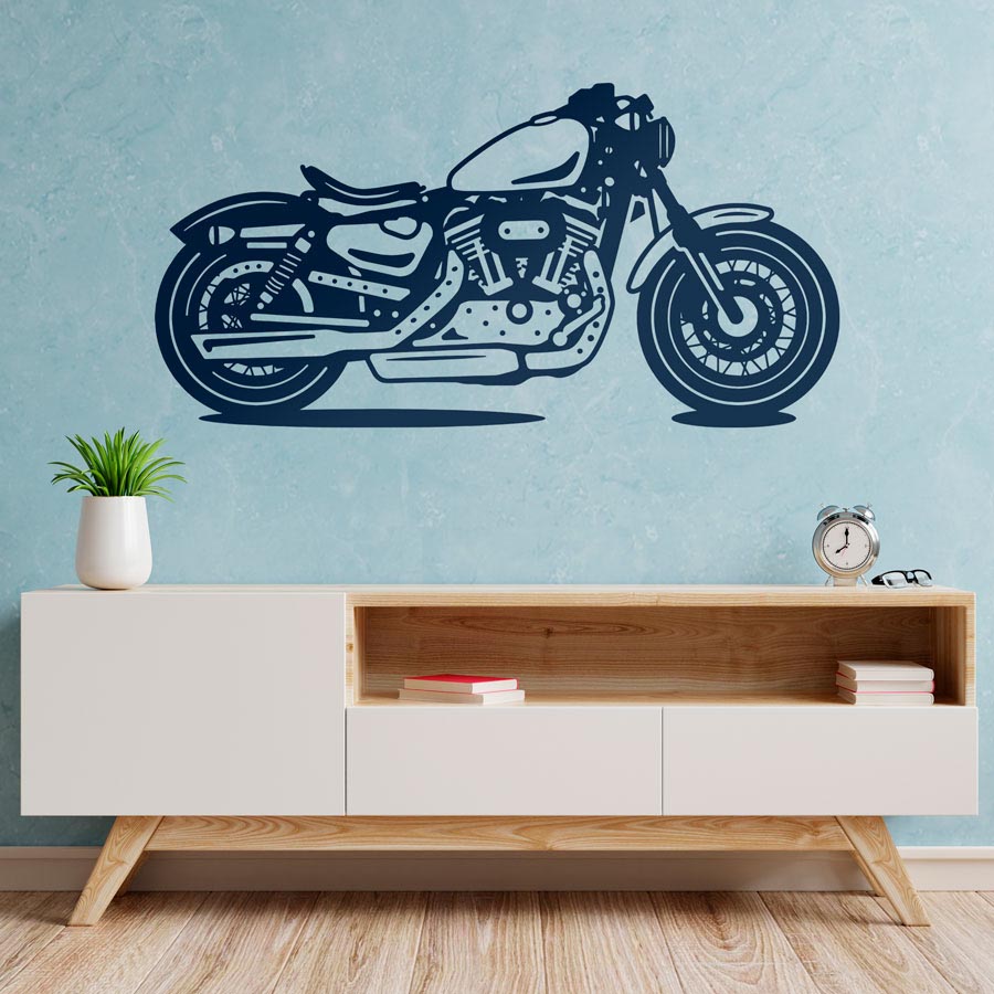 Wall Stickers: Classic Harley-Davidson Motorcycle