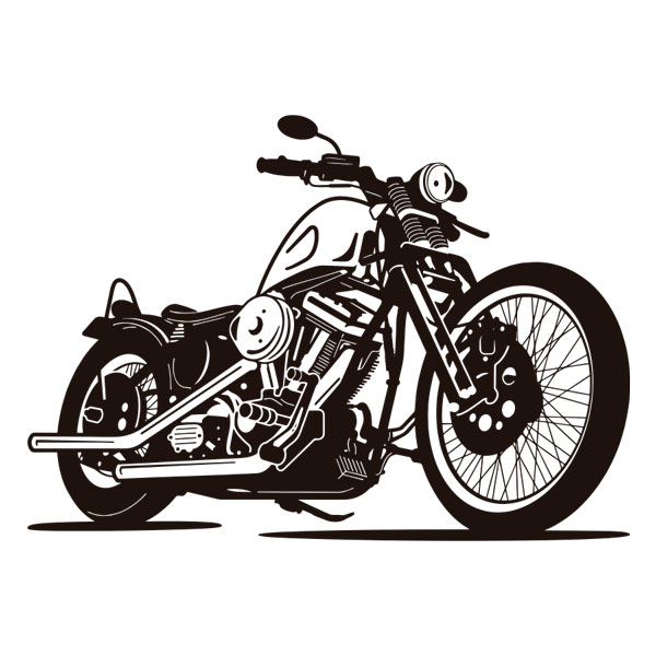 Wall Stickers: Classic Chopper Motorcycle