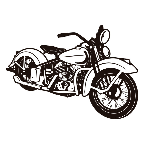 Wall Stickers: Classic Chopper Motorcycle