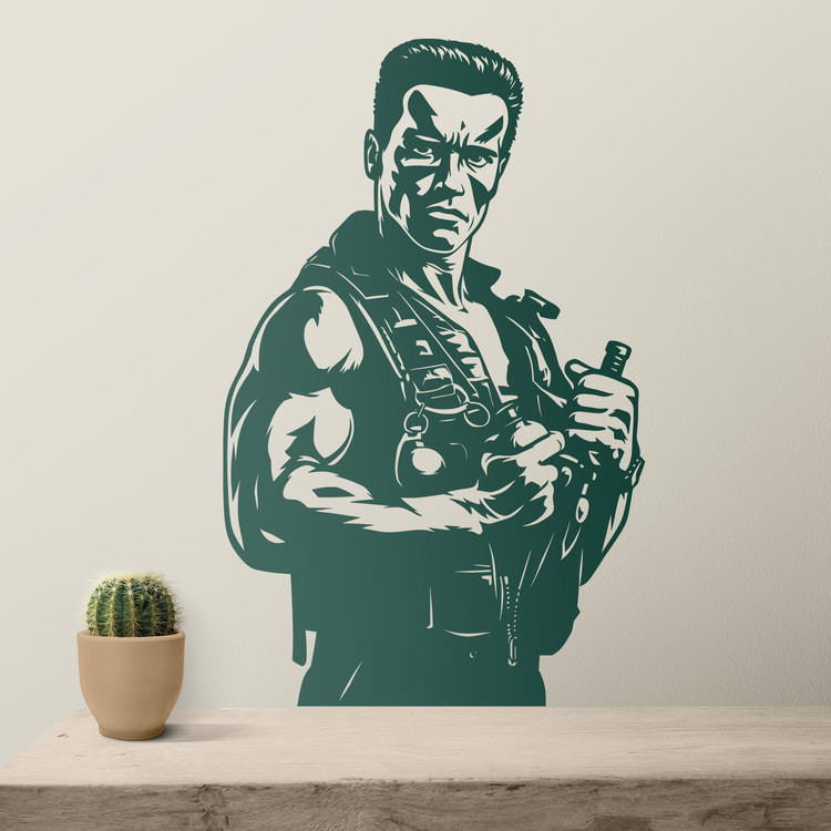 Wall Stickers: Arnold Schwarzenegger Commando