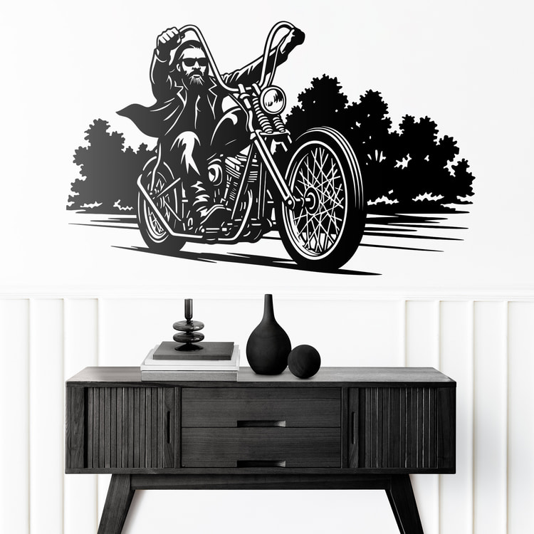 Wall Stickers: Freedom Biker on Chopper