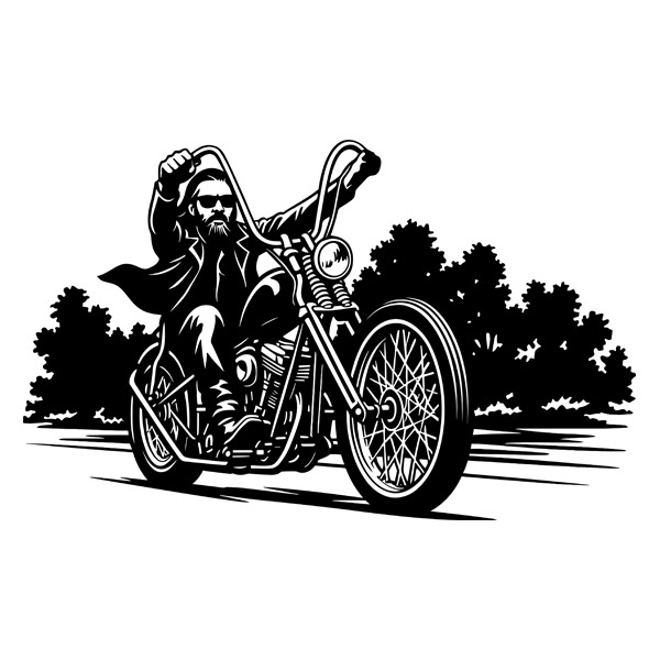 Wall Stickers: Freedom Biker on Chopper